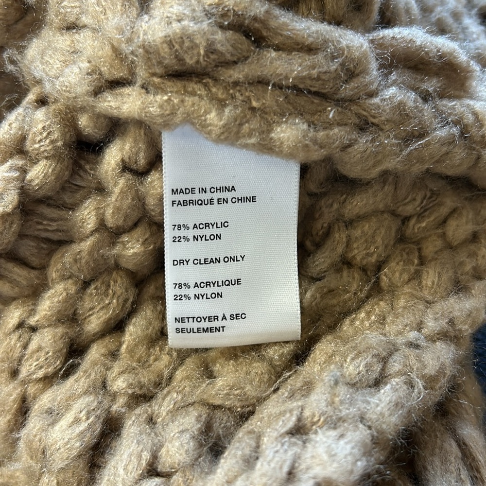 Anthropologie Moon River Delaney Sweater Pullover Chunky Knit Tan Sz XS - Picture 9 of 14